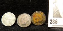 1887 & 1897 Indian Cents & a 1943 steel Lincoln - lower grades