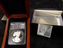 ANACS slabbed and placed in a hard wood Case. 2013-W Silver Dollar ANACS - PR70 DCAM Silver Eagle We