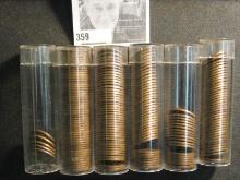 (5) 1941P, (50) 45P, (43) 51D, (40) 52D, (17) 54S &  (39) 58D Circulated Lincoln Cents in Tubes.