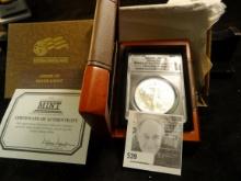 2014 (S) American Eagle Silver Dollar ANACS slabbed MS70 Struck at San Francisco Mint First Day of I