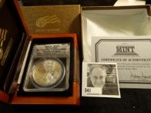 2014 (S) American Eagle Silver Dollar ANACS slabbed MS70 Struck at San Francisco Mint First Day of I
