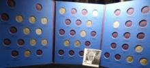 1946-1964 Partial Set of Silver Roosevelt Dimes in a blue Whitman folder. (18 coins).