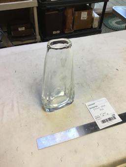 etched glass vase