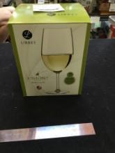 three piece, Libby estate wine glasses in box