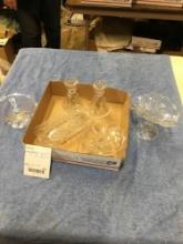 six piece group of miscellaneous crystal