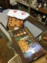 vintage table top basketball game missing one ball with box
