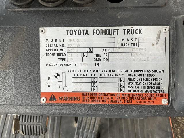 Toyota 7GCU15 Forklift