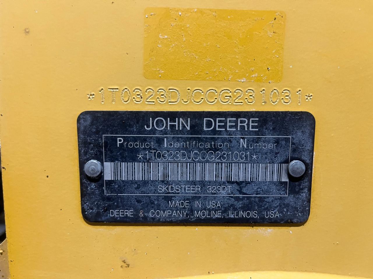 2012 John Deere 323D Skid Steer Loader