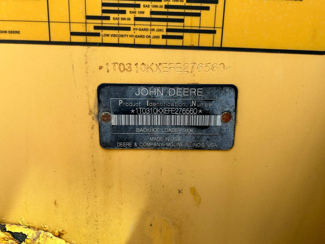 2015 John Deere 310K Loader Backhoe