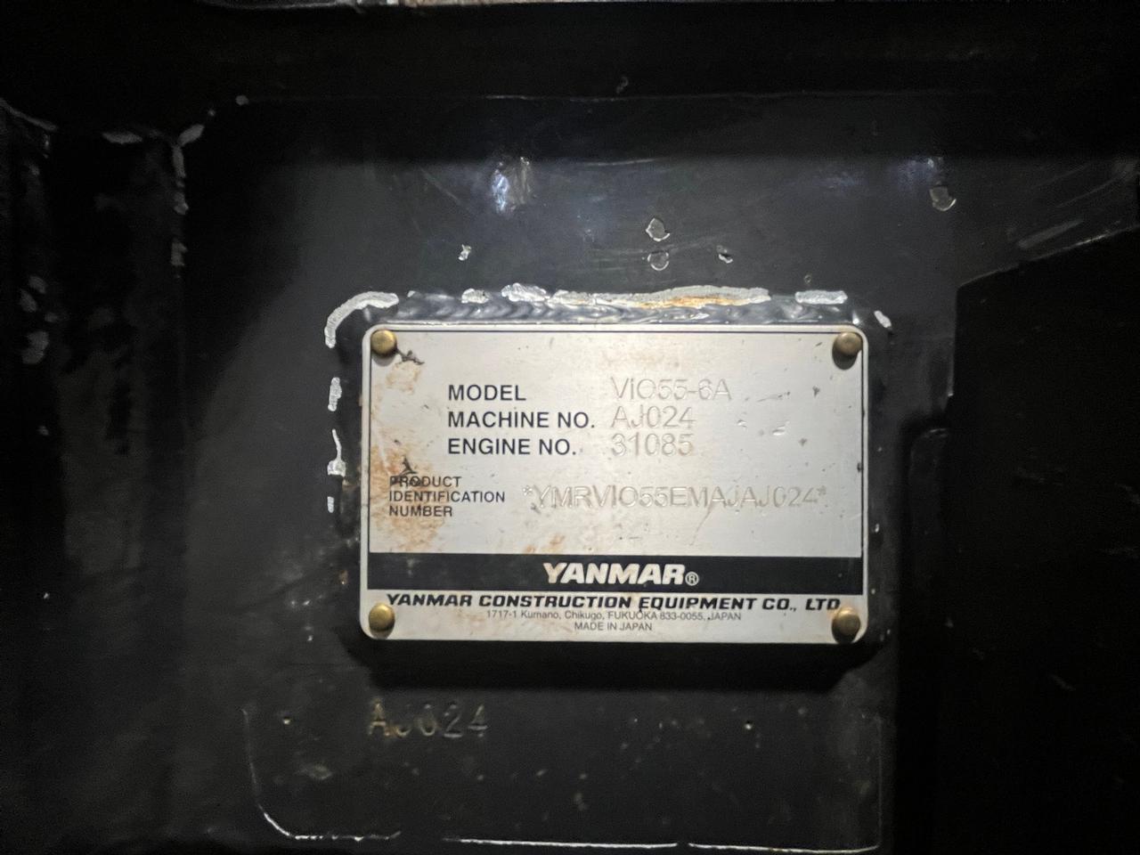 2021 Yanmar VIO55-6A Mini Excavator