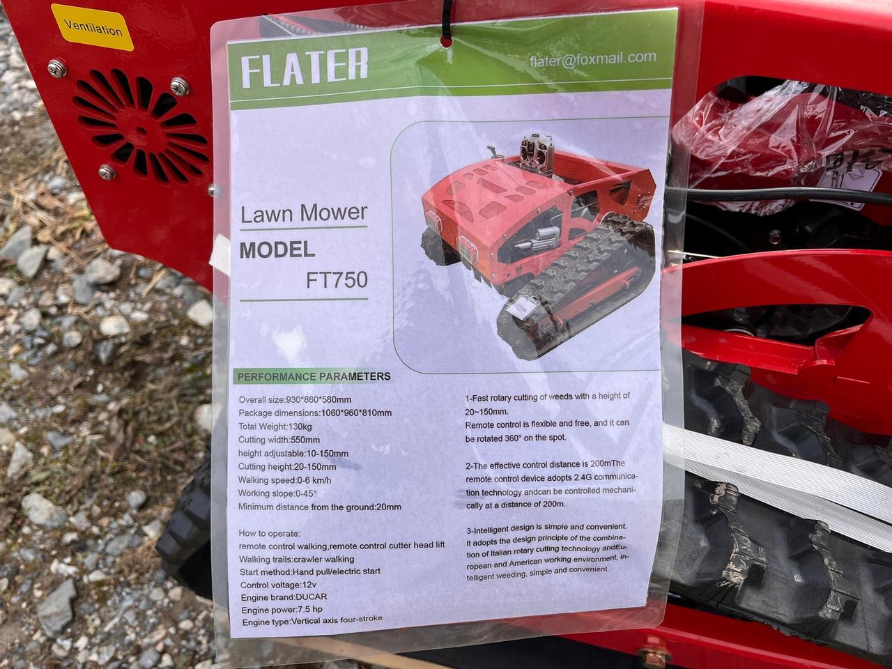 Flater FL750 Remote Control Lawn Mower
