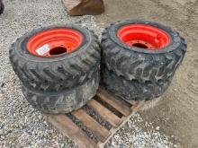 Bobcat 10-16.5 Skid Steer Tires On Rims