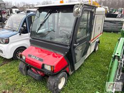 Club Car extended electric golf cart with enclosed body, enclosed cab, charger, brand new batteries