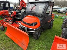 Kubota RTV400CI utility vehicle, electric fuel injection, manual dump, differential lock, 4ft snow