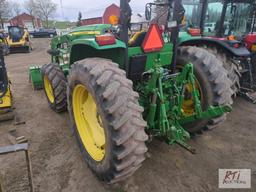 John Deere 6115D tractor, loader, bucket, draw bar, lift arm, PTO, 2 remotes, diesel, 4339 hrs