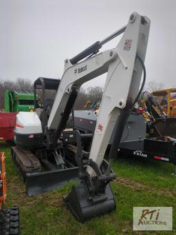 2011 Bobcat E42 excavator, hydraulic thumb, quick coupler, 30in digging bucket, backfill blade,