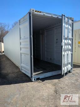 40ft shipping container with 4 double doors on the side
