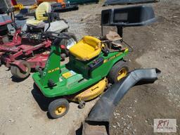John Deere RX75 lawn tractor with deck, 9hp gas engine, bagging system