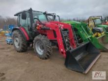 Massey Ferguson 4707 tractor, loader, bucket, cab, 3pt hitch, PTO, draw bar, 2 remotes, heat, A/C,