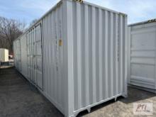 8x40 steel container with 2 double side doors and double end door