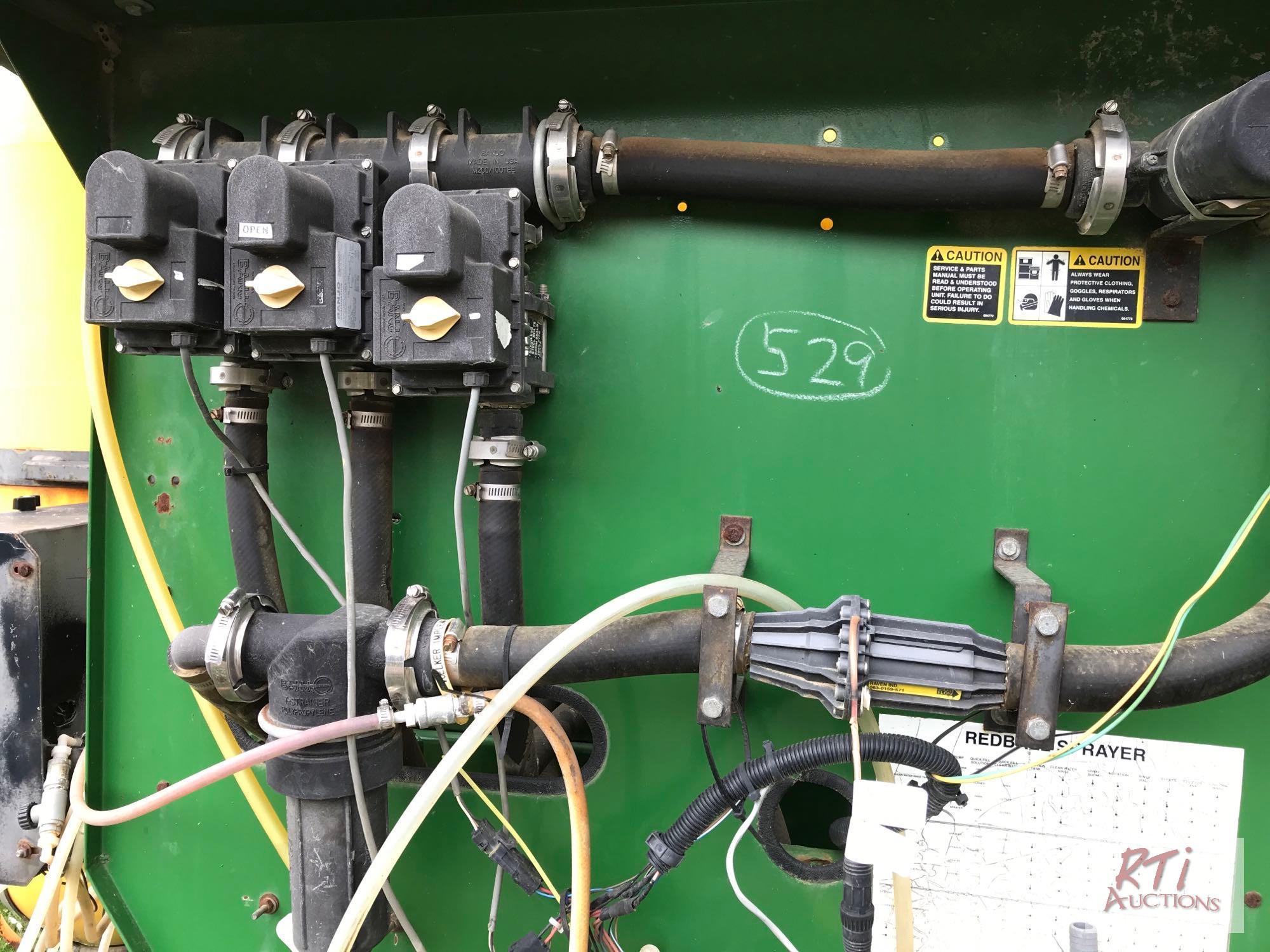 Redball 670 1200 high wheel crop sprayer with 60ft boom, PTO pump, monitor