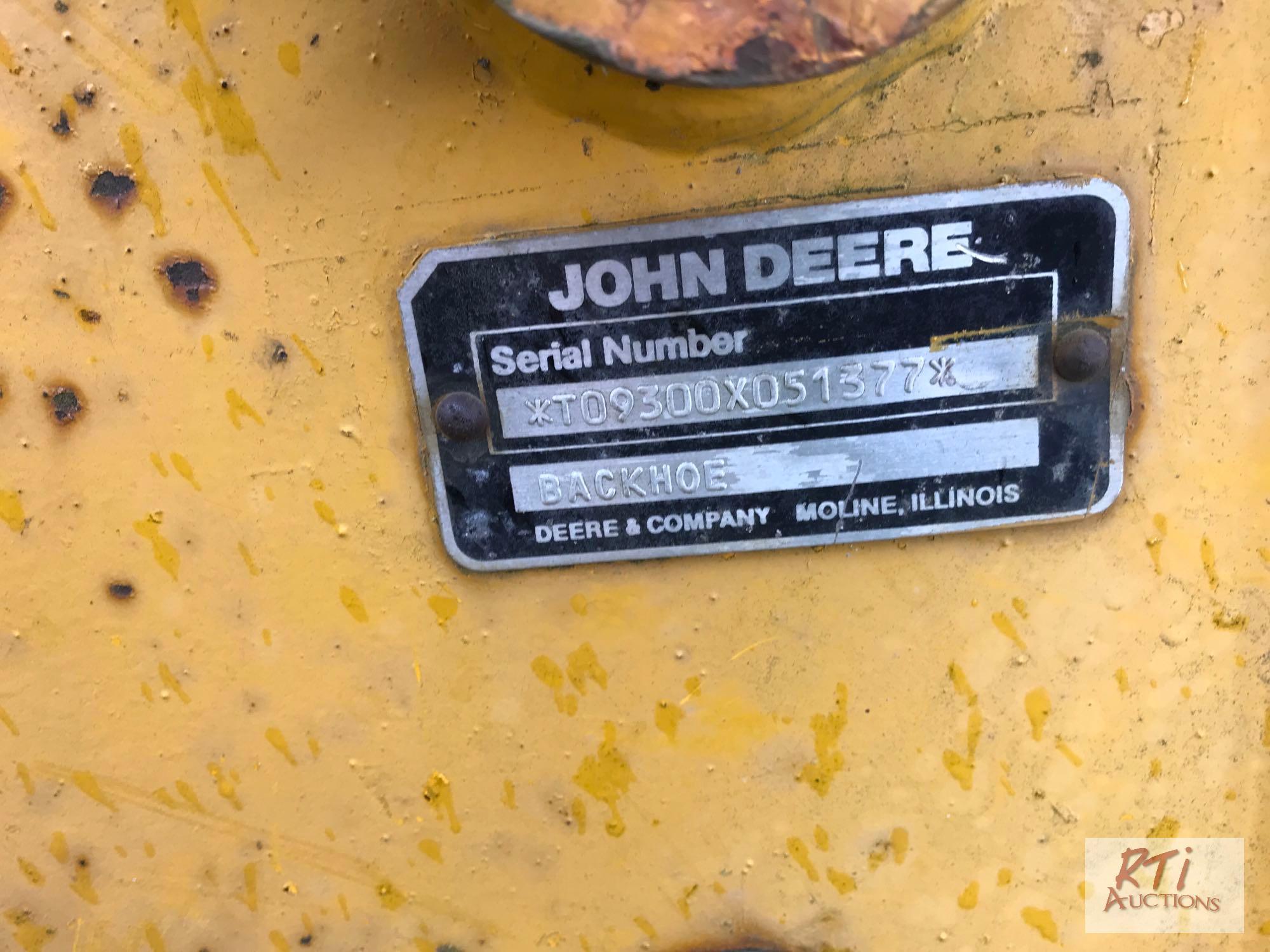 John Deere 3pt backhoe attachment