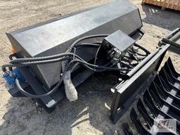 7ft skid loader mount hydraulic road sweeper