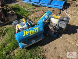 (2) Jenny portable gas powered air compressors
