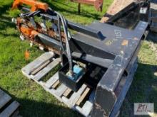 Hydraulic trencher, skid loader mount