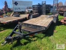2004 Pequea 18ft tandem axle fender trailer with fold up ramps, 7,000lb GVW, VIN:4JASL16264G107880