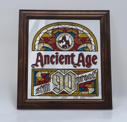 Ancient Age "Still 90 Proof" Stained Glass Mirror