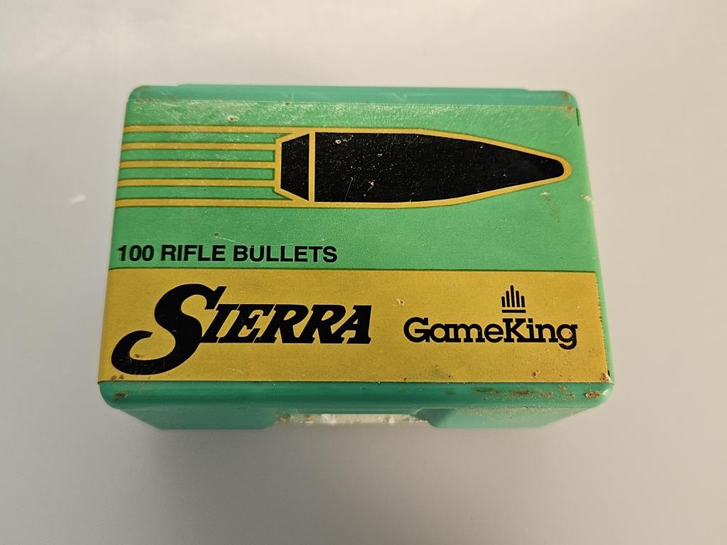 2 Boxes Sierra 100 Rifle Bullet Box of 25 Cal Ammo