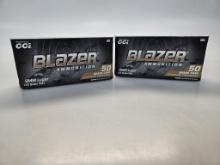 2 Boxes New Blazer 9mm Luger 115gr FMJ Ammo