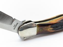 Aerial A.C. Mfg Co. Stag Auto Switchblade Knife