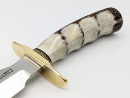 Randall M 1 8in Finger Groove Stag Fighting Knife