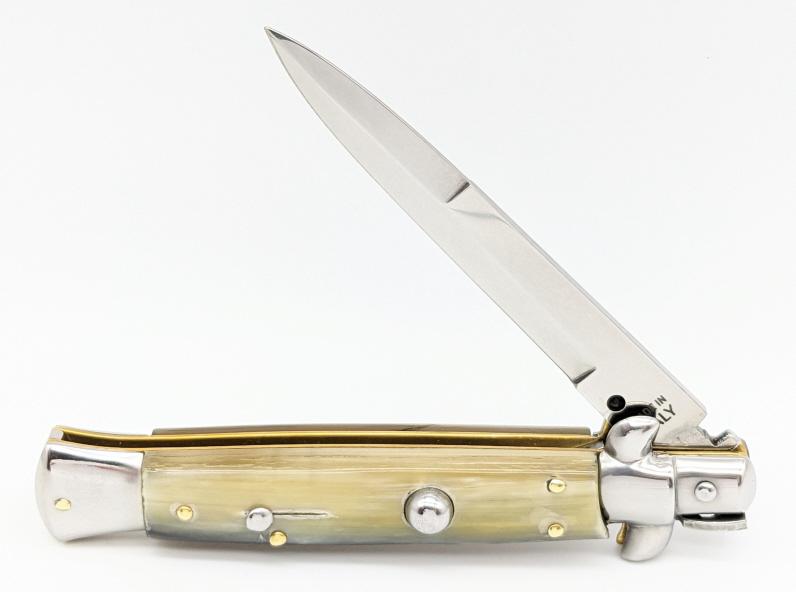 Italian Horn Handle Stiletto Switchblade
