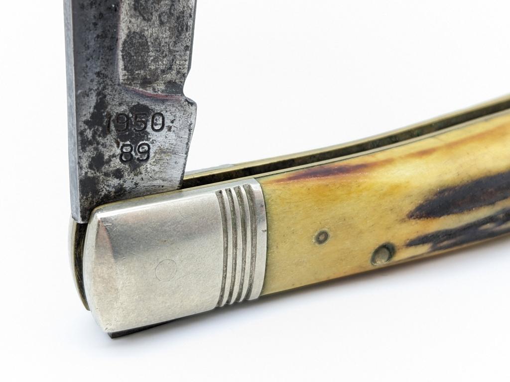 1989 Winchester 1950 Stag Lockback Trapper Knife