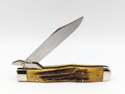 1977 Case XX Stag Blue Scroll Cheetah Knife w/ Box