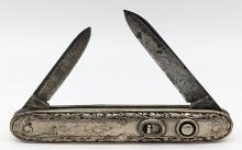 Schrade Cut Co Sterling Silver Double Switchblade