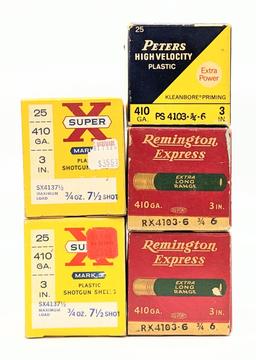 115 Rnds of Remington Peters & Western .410 Shells