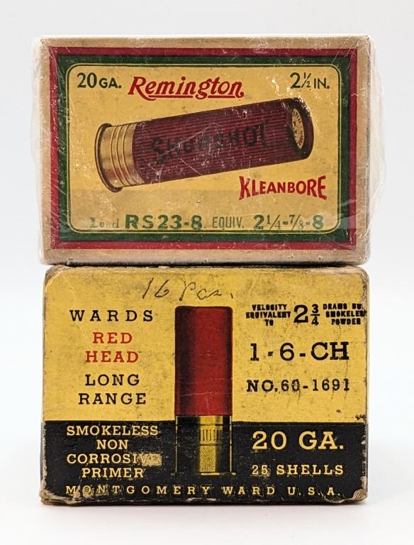 (2) Remington Dupont & Wards Red Head 20 Ga Ammo