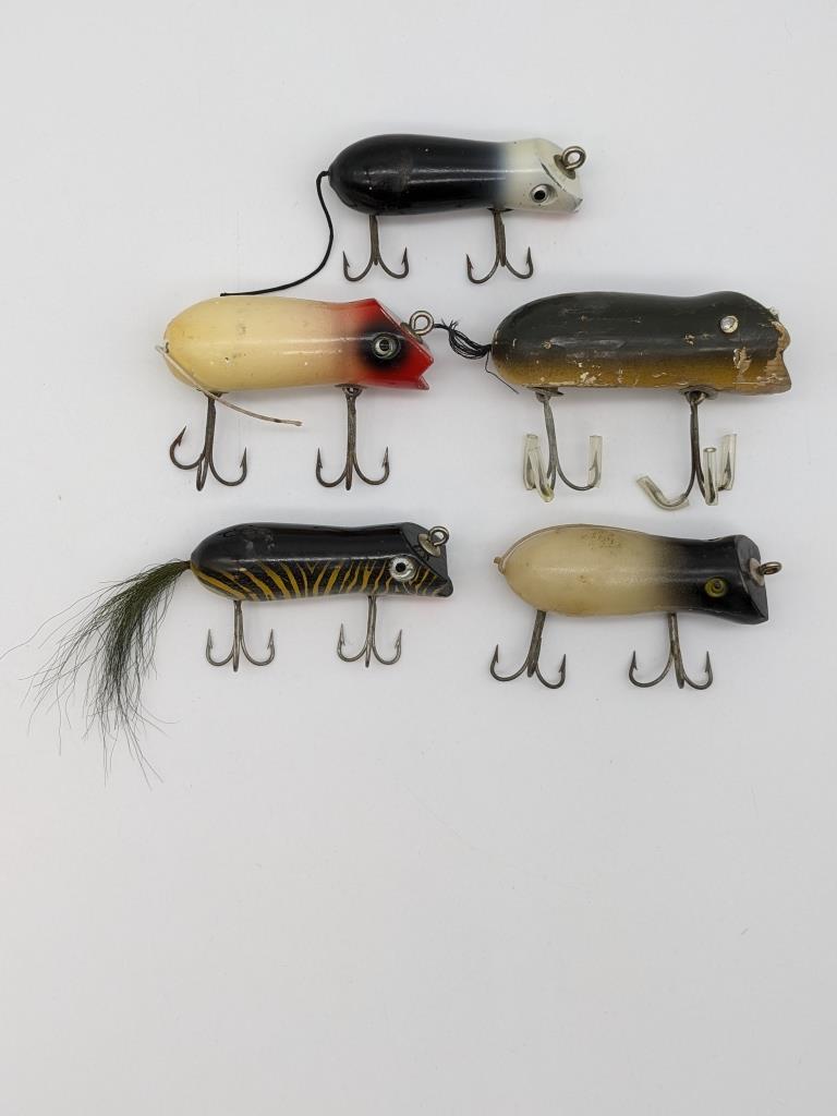 (5) Various Brand Antique Mouse Style Fishing Lure