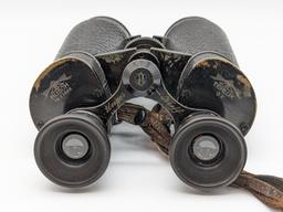 Vtg German Busch Terlux 9x Binoculars w/ Case