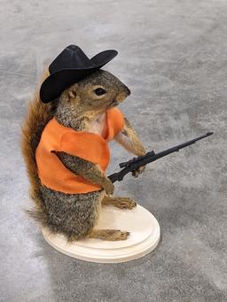 Huntin Full Body Red Squirrel w Vest & Cowboy Hat