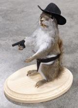 Pistol Packin Full Body Grey Squirrel