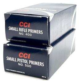 1800 CCI Small Pistol & Rifle Primers No 400 & 500