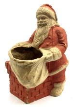 Antique Paper Mache Santa Clause Candy Container