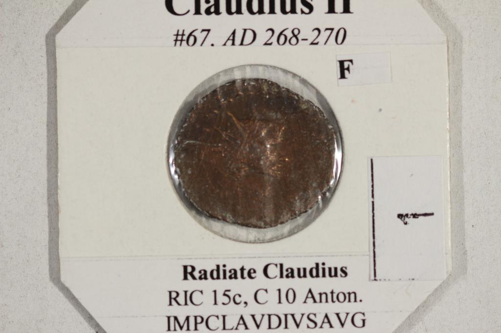 268-270 A.D. CLAUDIUS II ANCIENT COIN (FINE)