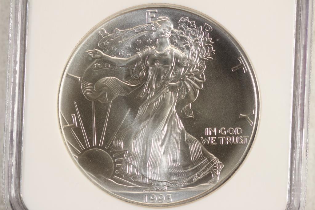 1993 AMERICAN SILVER EAGLE NGC MS69