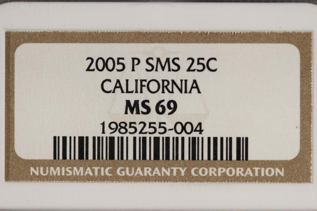 2005-P SMS CALIFORNIA QUARTER NGC MS69